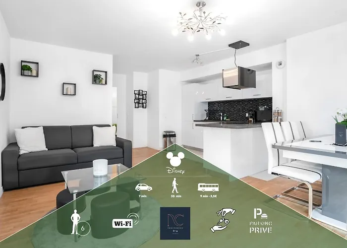 Disneyland-Paris 6Pers,Parking, Wifi,